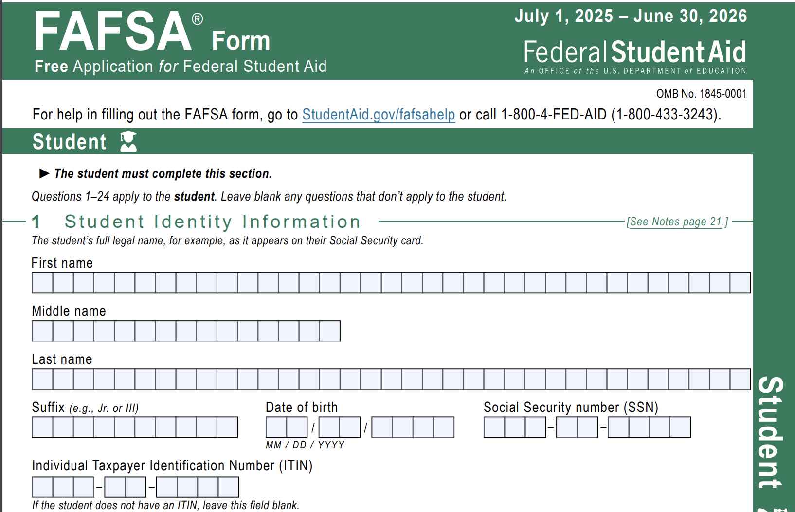 2025-2026 FAFSA