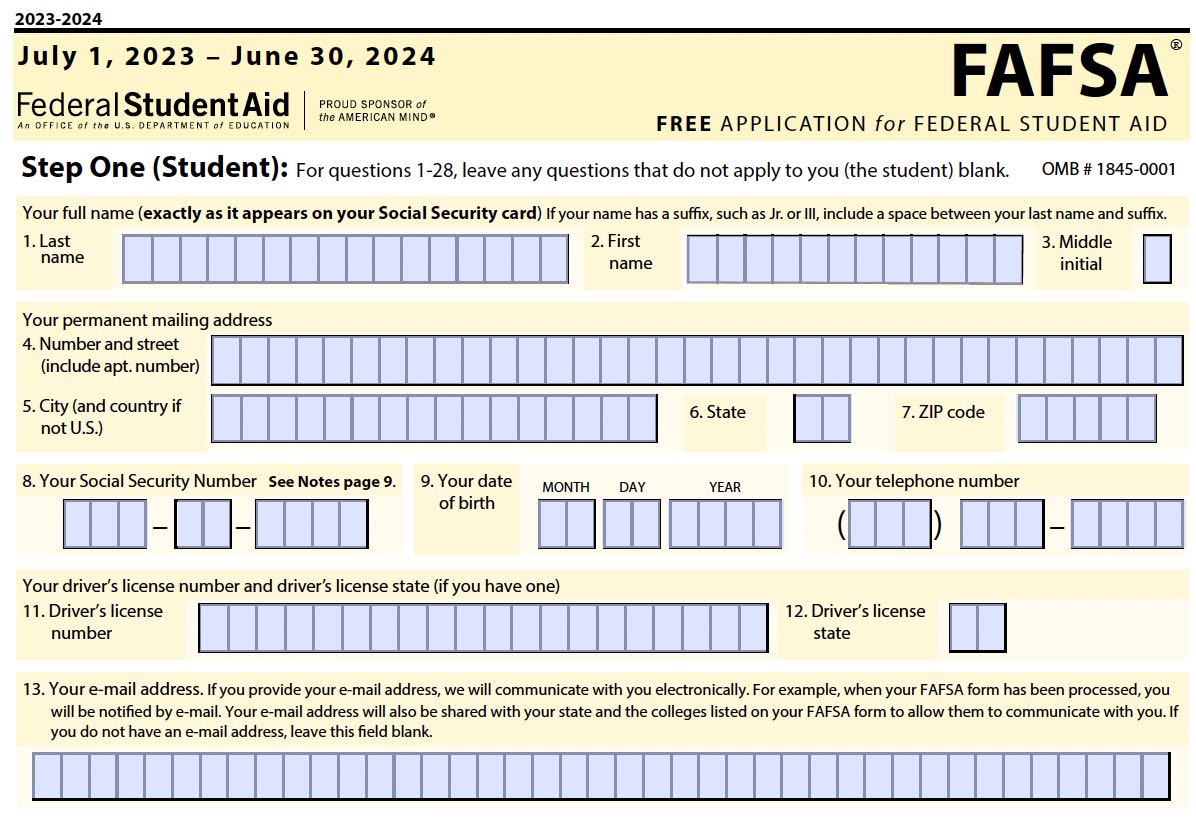 Fafsa Form 202425 Tax Return Elly Shandee